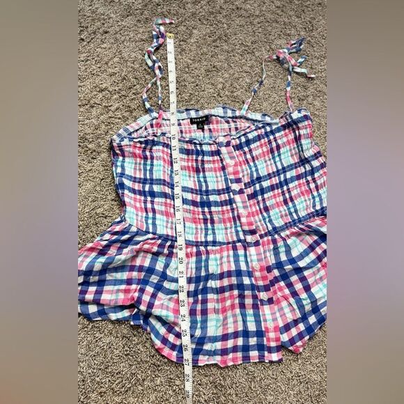 Torrid Pink & Blue Gingham Tank Top - Picture 4 of 8